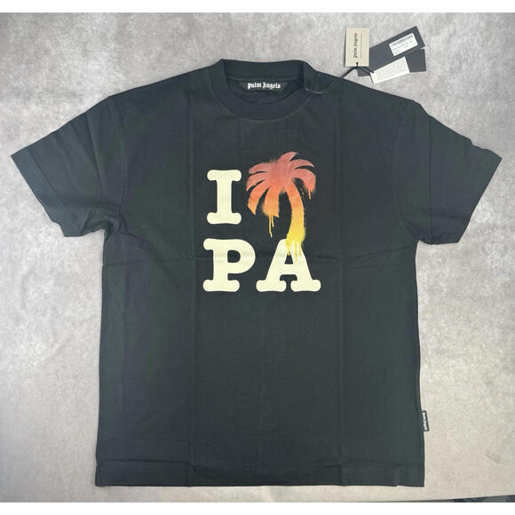 Palm Angels Men's I Love PA Classic T-Shirt 'Black' SZ 2XL Short Sleeve Tee $350 - Picture 1 of 9